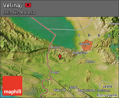 Satellite Map of Velinaj