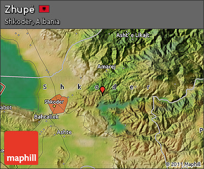 Satellite Map of Zhupë