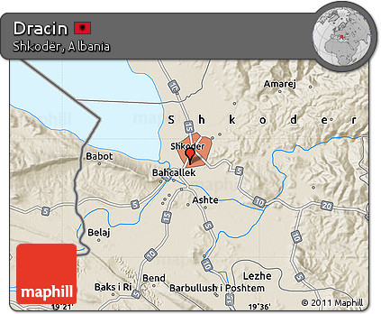 Shaded Relief Map of Dracin