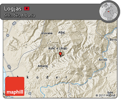 Shaded Relief Map of Logjas