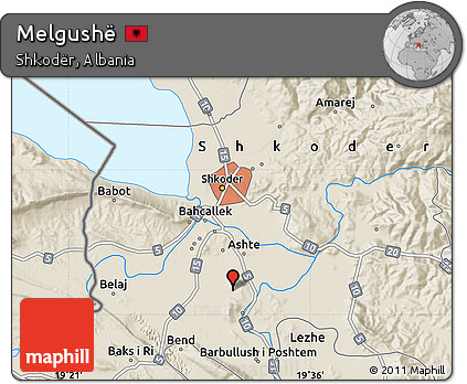 Shaded Relief Map of Melgushë