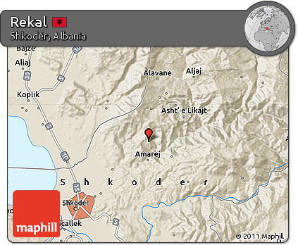 Shaded Relief Map of Rekal
