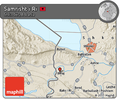 Shaded Relief Map of Samrisht I Ri