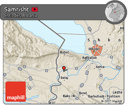 Shaded Relief Map of Samrisht