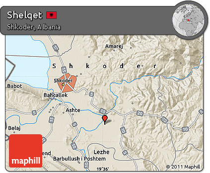 Shaded Relief Map of Shelqet
