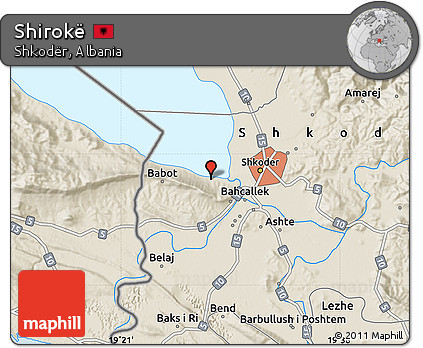 Shaded Relief Map of Shirokë