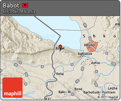 Shaded Relief Map of Babot