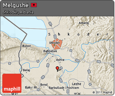 Shaded Relief Map of Melgushë