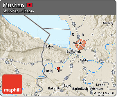 Shaded Relief Map of Mushan