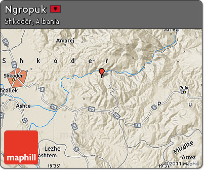 Shaded Relief Map of Ngropuk