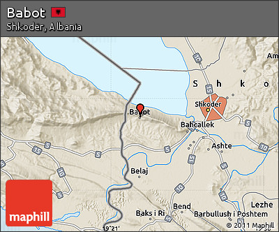 Shaded Relief Map of Babot