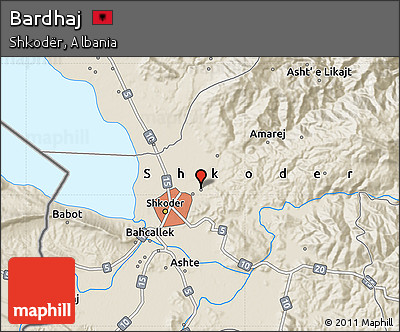 Shaded Relief Map of Bardhaj