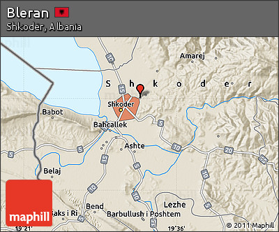 Shaded Relief Map of Bleran