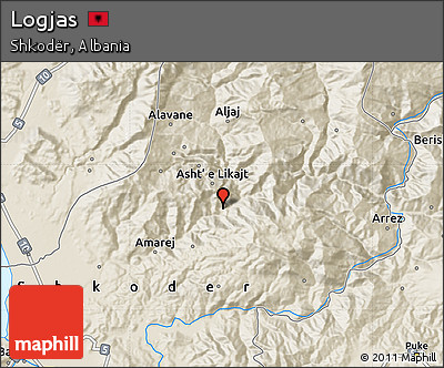 Shaded Relief Map of Logjas