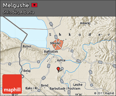Shaded Relief Map of Melgushë