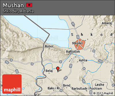 Shaded Relief Map of Mushan
