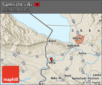 Shaded Relief Map of Samrisht I Ri