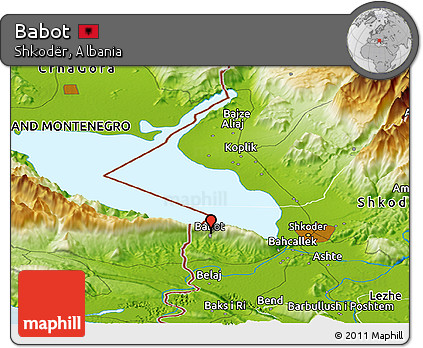 Physical Panoramic Map of Babot