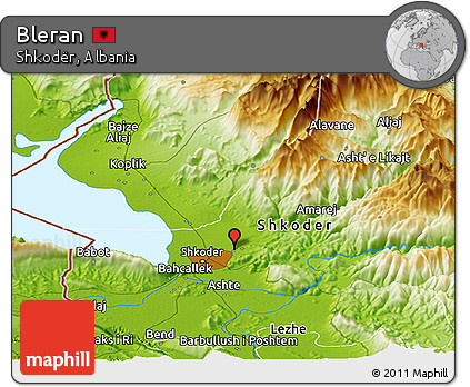 Physical Panoramic Map of Bleran