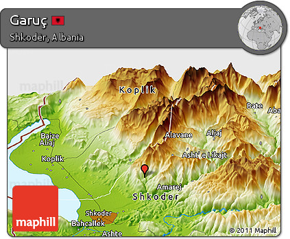Physical Panoramic Map of Garuç