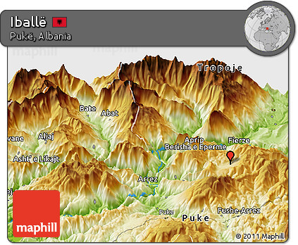 Physical Panoramic Map of Iballë