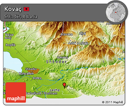 Physical Panoramic Map of Kovaç