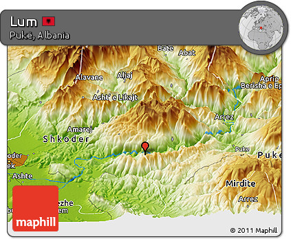 Physical Panoramic Map of Lum