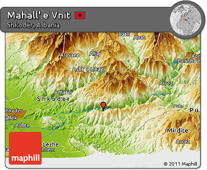 Physical Panoramic Map of Mahall' E Vnit