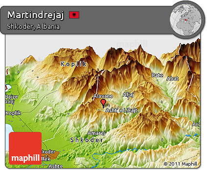 Physical Panoramic Map of Martindrejaj
