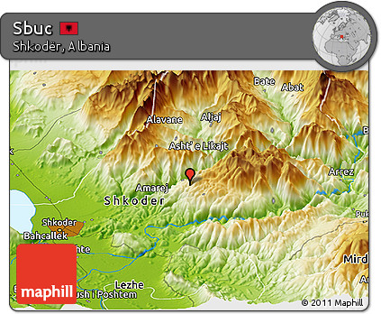 Physical Panoramic Map of Sbuc