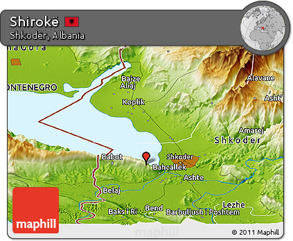 Physical Panoramic Map of Shirokë