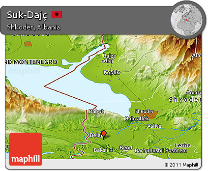 Physical Panoramic Map of Suk-Dajç