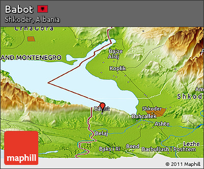 Physical Panoramic Map of Babot