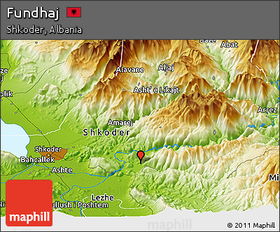 Physical Panoramic Map of Fundhaj