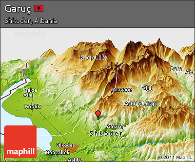 Physical Panoramic Map of Garuç