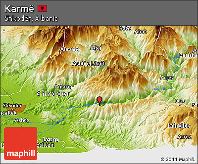 Physical Panoramic Map of Karmë