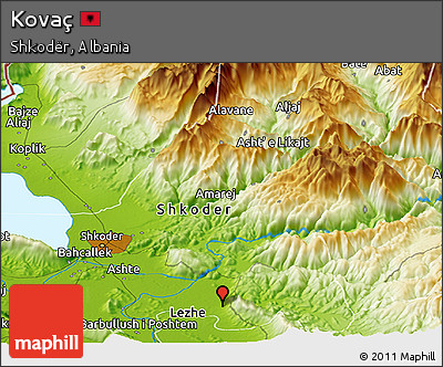 Physical Panoramic Map of Kovaç