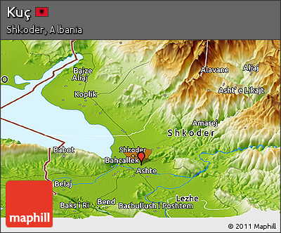 Physical Panoramic Map of Kuç