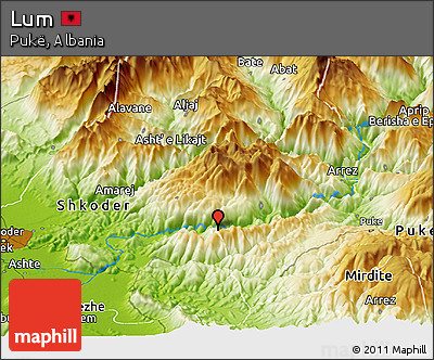 Physical Panoramic Map of Lum