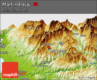 Physical Panoramic Map of Martindrejaj