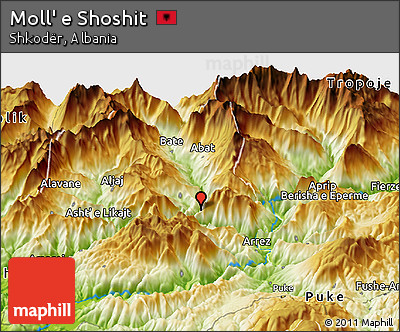 Physical Panoramic Map of Moll' E Shoshit