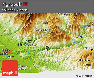 Physical Panoramic Map of Ngropuk