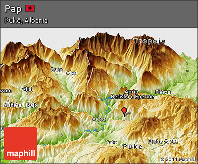 Physical Panoramic Map of Pap
