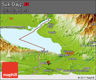 Physical Panoramic Map of Suk-Dajç