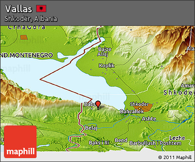 Physical Panoramic Map of Vallas