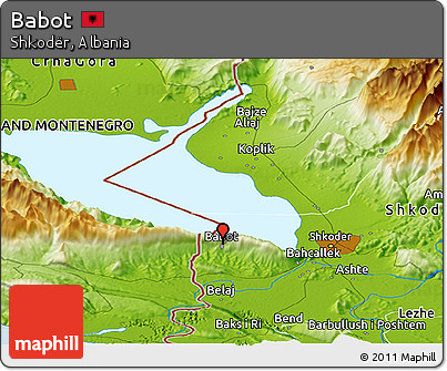 Physical Panoramic Map of Babot