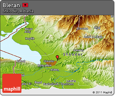 Physical Panoramic Map of Bleran