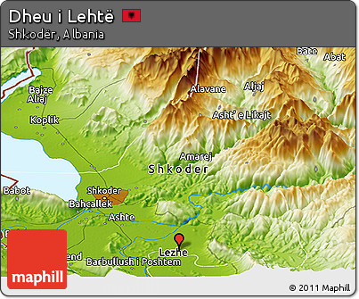Physical Panoramic Map of Dheu I Lehtë
