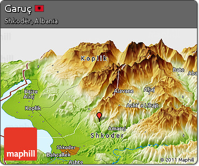 Physical Panoramic Map of Garuç