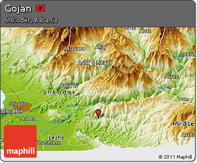 Physical Panoramic Map of Gojan